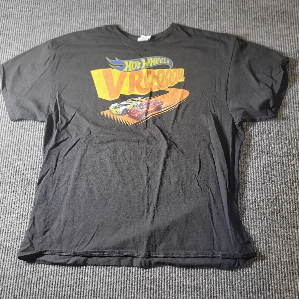 Hot Wheels‎ 2021 Vroooom Black Front Print T-shirt (Size 2XL) Delta Tag